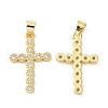 Brass Cubic Zirconia Pendant ZIRC-C021-39G-2