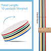 BENECREAT 10 Yards Candy Color Polycotton Ribbon OCOR-BC0006-96B-2
