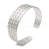 304 Stainless Steel Cuff Bangles BJEW-K267-01P-3