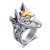 Tibetan Style Alloy Finger Rings FS-WGEEE2E-01-2