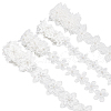 WADORN 4 Yards 4 Styles Organza Flower Lace Trims SRIB-WR0001-11-1