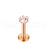 Stainless Steel Clear Cubic Zirconia Threadless Labret Stud WGC142D-27-1