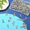 100Pcs 10 Styles Tibetan Style Alloy Pendants TIBEP-CJ0001-52-5