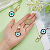 DICOSMETIC 3Pcs 3 Styles Evil Eye Alloy Enamel Pendant Decoration KEYC-DC0001-22-3