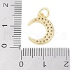 Rack Plating Brass Micro Pave Clear Cubic Zirconia Charms KK-Z060-09G-03-3