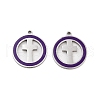304 Stainless Steel Enamel Pendants STAS-Z078-25P-1