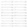 Unicraftale 30Pcs 5 Styles 304 Stainless Steel Curb Chain Extender STAS-UN0060-85-1