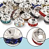 60Pcs 15 Colors Brass Rhinestone Spacer Beads RB-YW0001-12-3