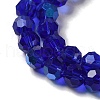 Electroplate Transparent Glass Beads Strands EGLA-A035-T6mm-L06-3