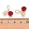Brass Micro Pave Cubic Zirconia Pendants KK-T074-72KCG-02-3