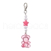 Transparent Acrylic Bear Star Pendant Decoraton HJEW-JM02025-3