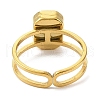 304 Stainless Steel Enamel Open Cuff Rings for Women RJEW-F166-55G-01-3