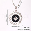 Elegant Brass Pave Clear Cubic Zirconia Star Pendant Pendant Necklaces NB6973-1-1