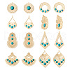  16Pcs 8 Styles Brass Big Pendants KK-TA0001-31-2