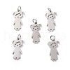 Non-Tarnish 201 Stainless Steel Pendants STAS-S105-LA415-1-2