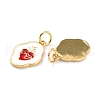 Brass Enamel Pendants KK-P204-17G-3