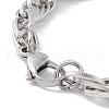 Non-Tarnish 304 Stainless Steel Oval Link Rope Chains Bracelet for Men Women STAS-E001-05P-3