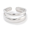 Non-Tarnish 304 Stainless Steel Open Cuff Rings for Women RJEW-K273-15P-2