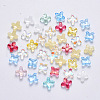 Transparent Spray Painted Glass Beads GLAA-R211-06-1