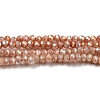Opaque Baking Painted Glass Beads Strands DGLA-F002-03F-1