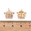Flower Brass Micro Pave Cubic Zirconia Stud Earrings for Women EJEW-G428-28B-02-5