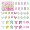 200Pcs 4 Style Luminous Acrylic Beads TACR-FS0001-02-1