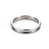304 Stainless Steel Grooved Finger Ring Settings STAS-WH0039-01B-P-2