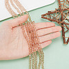 HOBBIESAY 5 Strands Transparent Glass Beads Strands GLAA-HY0001-38-3