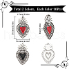 SUNNYCLUE 20Pcs 2 Colors Alloy Enamel Pendants ENAM-SC0005-04-2