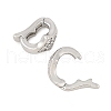 Brass Micro Pave Clear Cubic Zirconia Fold Over Clasps KK-U056-10P-3