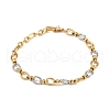 304 Stainless Steel Cable Chain Bracelets for Women BJEW-K279-04GP-4