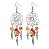 5Pairs 5 Colors Alloy & Synthetic Turquoise Chandelier Earrings EJEW-JE06339-01-4