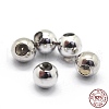 Anti-Tarnish Rhodium Plated 925 Sterling Silver Beads STER-I016-106B-P-4