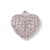 Rack Plating Brass Micro Pave Cubic Zirconia Charms KK-C019-03P-2