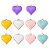 10Pcs 5 Colors Alloy Enamel Pendants ENAM-YW0002-07-1