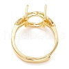 Brass Cubic Zirconia Adjustable Ring Components KK-K266-08G-4