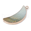 Electroplate Natural Amazonite Pendants G-S329-014B-1