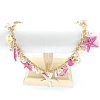 Alloy & Plastic Pearl & Natural Shell Pendant Necklaces FS-WGF2DC0-01-2