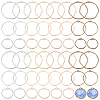 CHGCRAFT 48Pcs 12 Styles Alloy Open Back Bezel Pendants FIND-CA0008-84-1