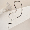 Vintage Dyed Natural Agate Rosary Bead Necklaces TK9602-1