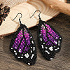 Handmade Glass Seed Beads Butterfly Wing Dangle Earrings FV2215-3