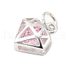 S925 Sterling Silver with Cubic Zirconia Charms STER-Q006-05B-S-2