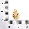 Brass Micro Pave Clear Cubic Zirconia Pendants KK-U065-05B-G-3