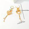 Heart Tassel Brass Hoop Earrings JA5879-4