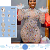 HOBBIESAY 450Pcs 9 Style Glass Rhinestone Cabochons GGLA-HY0001-04-4