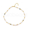 Brass & ABS Plastic Pearl Beaded Necklaces NJEW-Z059-08G-5