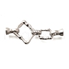 925 Sterling Silver Micro Pave Clear Cubic Zirconia Fold Over Clasps STER-B006-05P-1