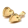 316 Stainless Steel Locket Pendants STAS-C123-02C-G-2