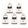 Rack Plating Alloy Enamel Pendants ENAM-T011-122A-1