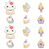 60Pcs 6 Styles Alloy Enamel Pendants ENAM-CJ0004-90-9